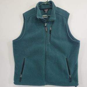 L.L.Bean Men's Green Fleece Zip Up Vest Size XL